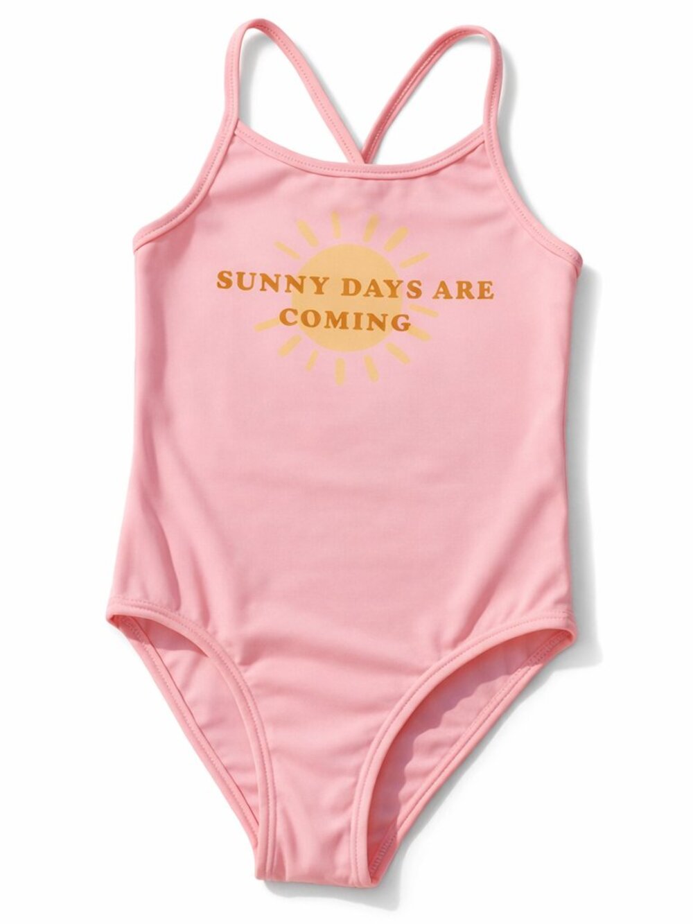 Primark Girls One Piece Graphic Swimsuit Size 8 Pink